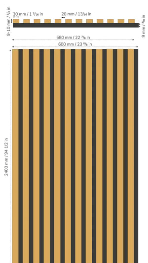 Slate-Lite ARCTIC WHITE Bookmatching-set met 6 akoestische panelen, 240 × 60 cm