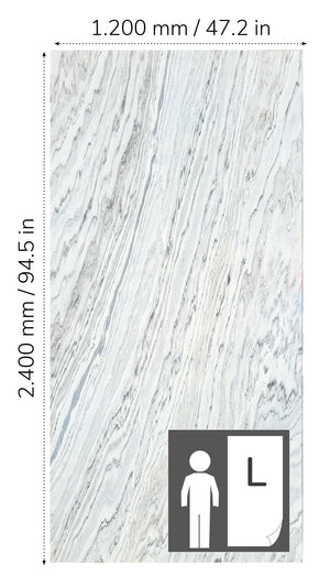 Slate-Lite Arctic White Bookmatching