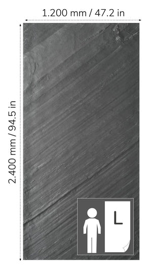 Slate-Lite D. Black Bookmatching