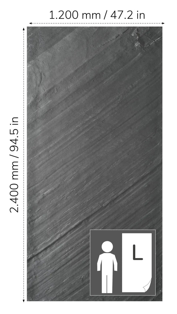 Slate-Lite D. Black Bookmatching