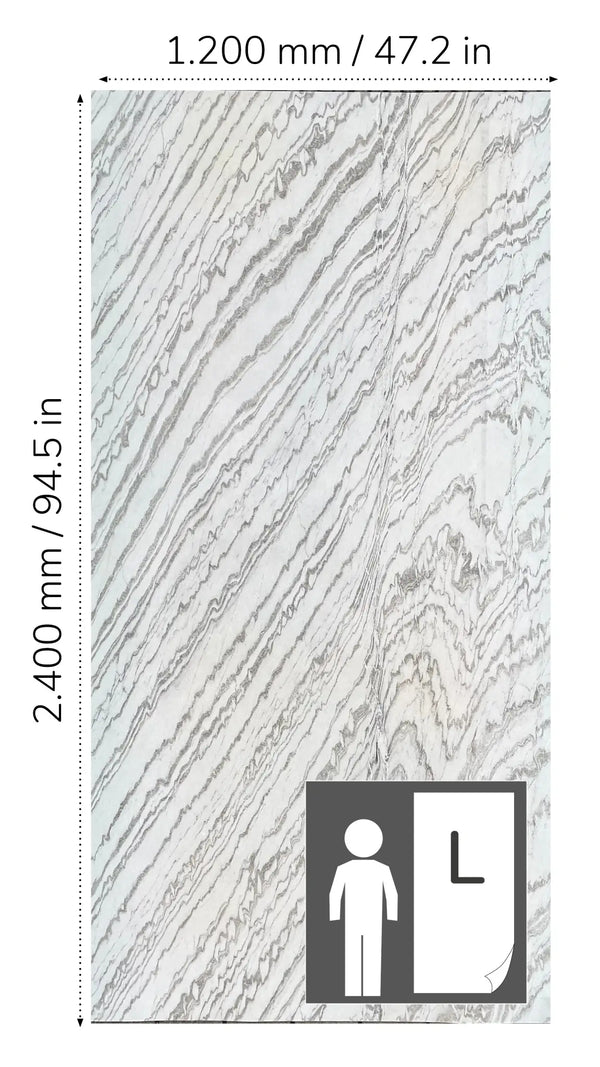 Slate-Lite Mystic White Bookmatching