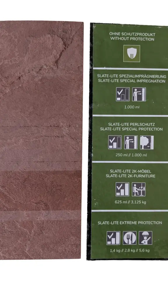 Slate Lite sample sheet 297 mm x 105 mm, sealed